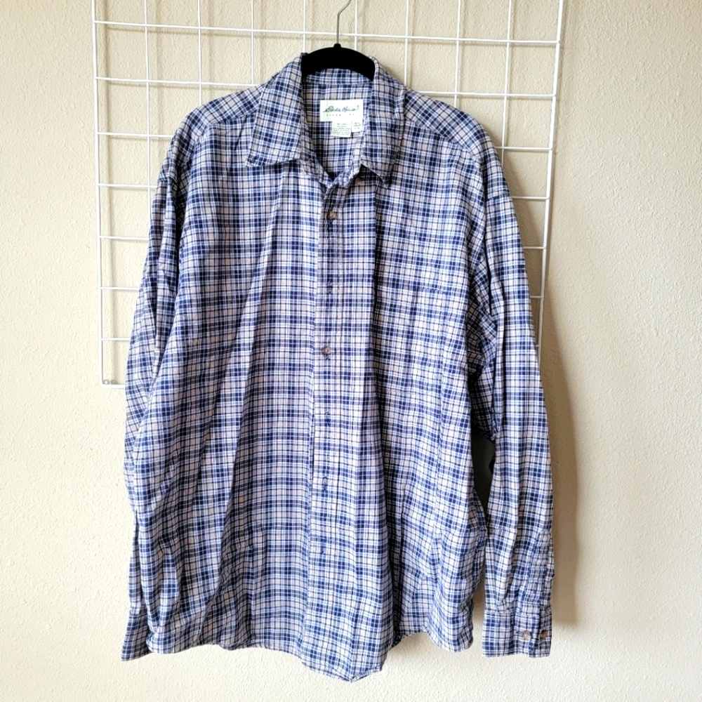 Eddie Bauer Plaid Button Down Long Sleeve Shirt